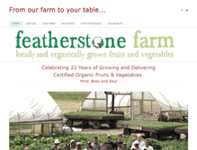 Tablet Screenshot of featherstonefarm.com